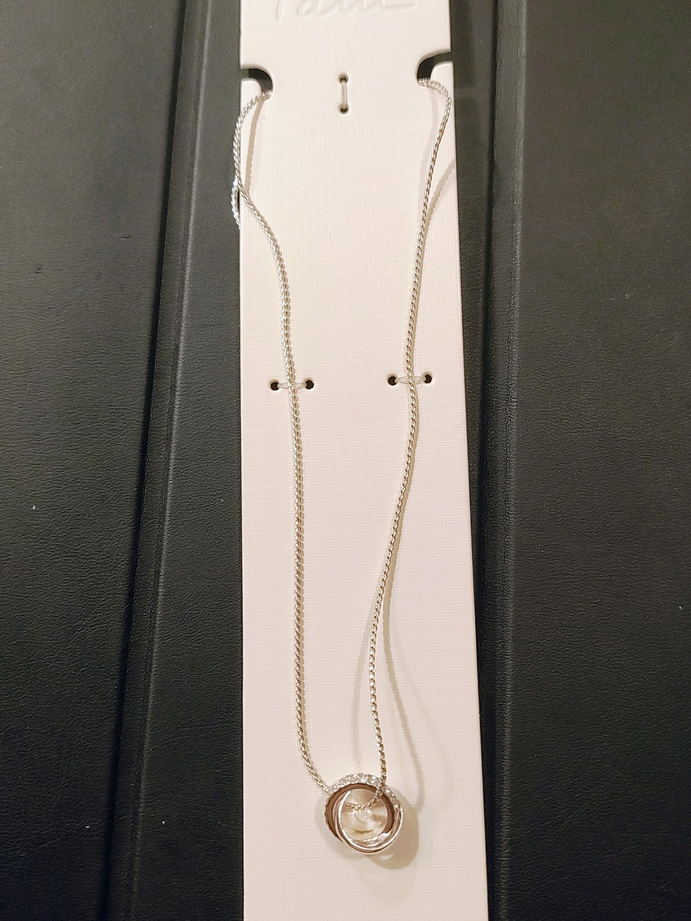 Interlocking Circle Pendant Necklace in Silver - Women Jewelry